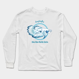 Blue Rim Marble Betta Long Sleeve T-Shirt